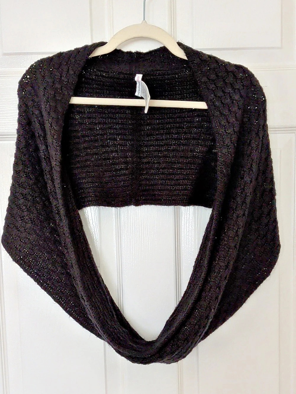 Isaac Mizrahi Live! Knit Infinity Scarf in Black